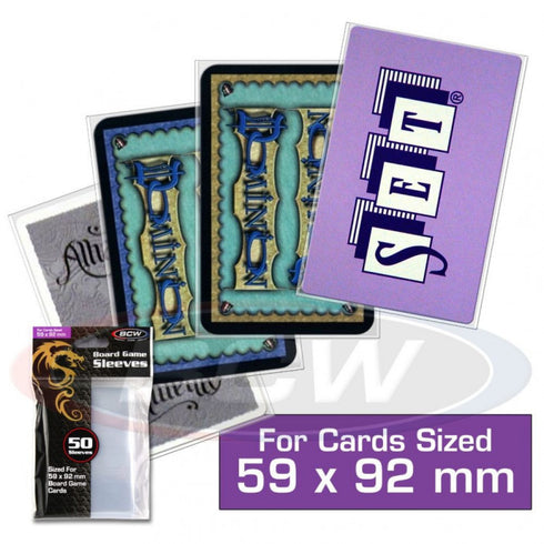 BCW Board Game Sleeves Standard European (59mm x 92mm) (50 Sleeves Per Pack)